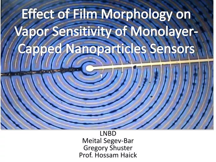 effect of film morphology on vapor sensitivity of monolayer capped nanoparticles sensors
