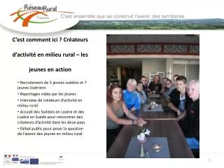 c est comment ici cr ateurs d activit en milieu rural les jeunes en action