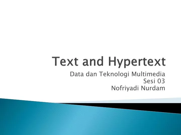 text and hypertext