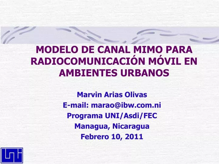 modelo de canal mimo para radiocomunicaci n m vil en ambientes urbanos