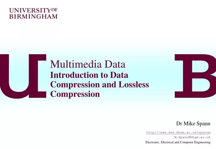 multimedia data introduction to data compression and lossless compression