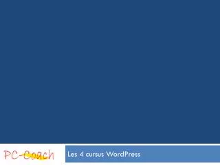 les 4 cursus wordpress