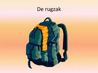 de rugzak