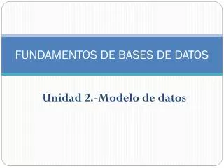 fundamentos de bases de datos
