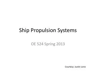 Ship Propulsion Systems