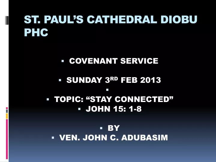 st paul s cathedral diobu phc