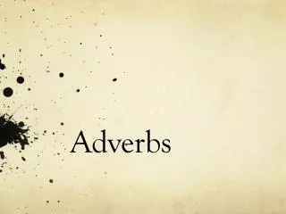 Adverbs