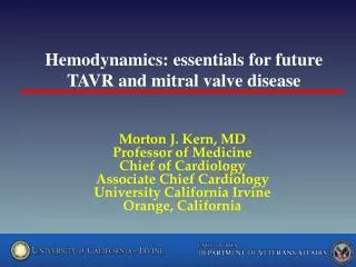 Hemodynamics: essentials for future TAVR and mitral valve disease