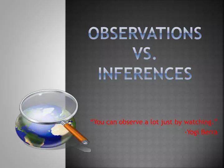 observations vs inferences