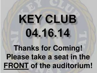 Key Club 04.16.14