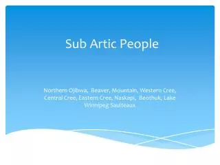 Sub Artic People