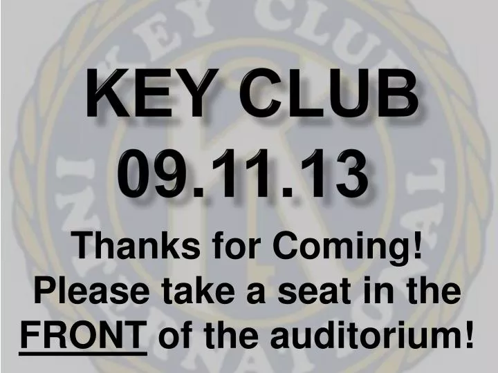 key club 09 11 13