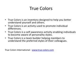 True Colors