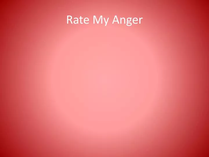 rate my anger