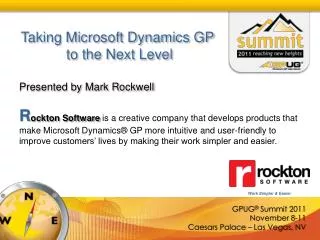 Taking Microsoft Dynamics GP to the Next Level