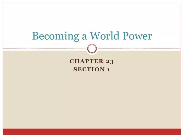 becoming a world power