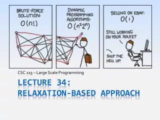 Lecture 34: Relaxation-Based Approach