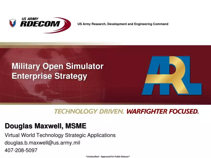 military open simulator enterprise strategy