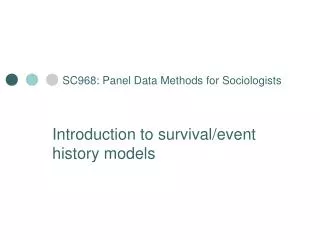SC968: Panel Data Methods for Sociologists