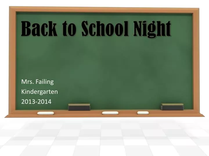 back to school night