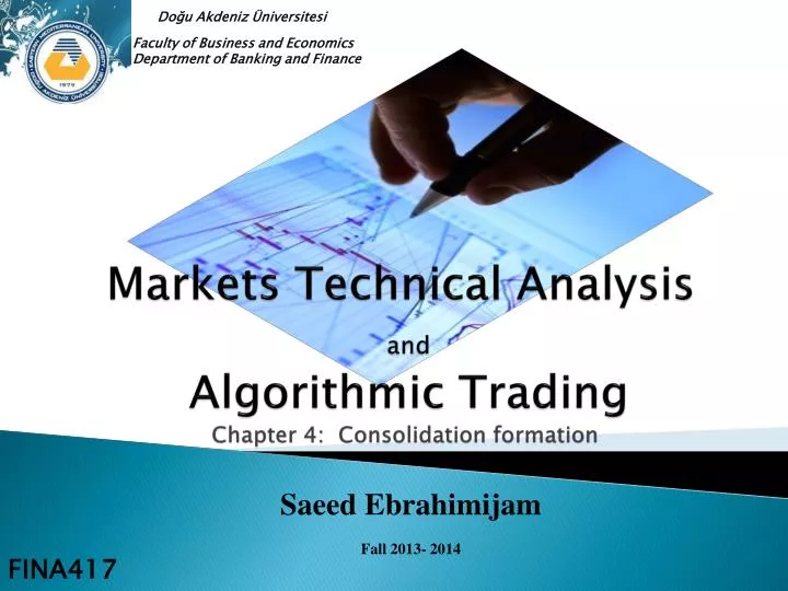 markets technical analysis and algorithmic trading chapter 4 consolidation formation