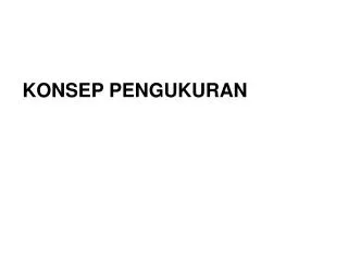 konsep pengukuran