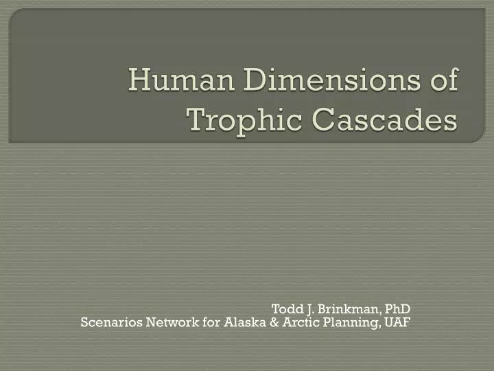 human dimensions of trophic cascades