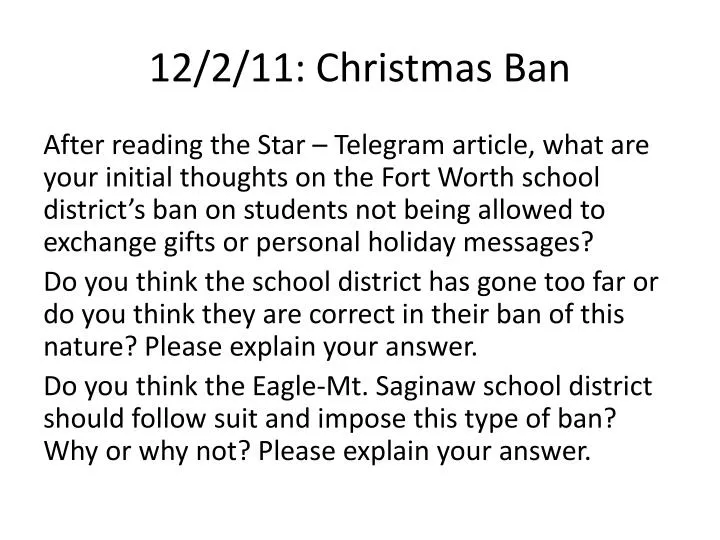 12 2 11 christmas ban