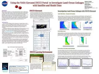 Using the NASA Giovanni DICCE Portal to Investigate Land-Ocean Linkages