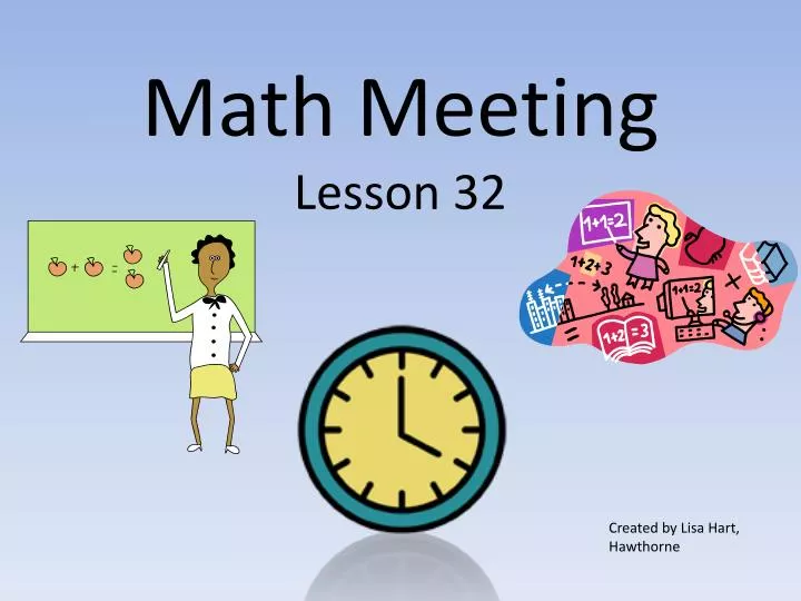 math meeting lesson 32