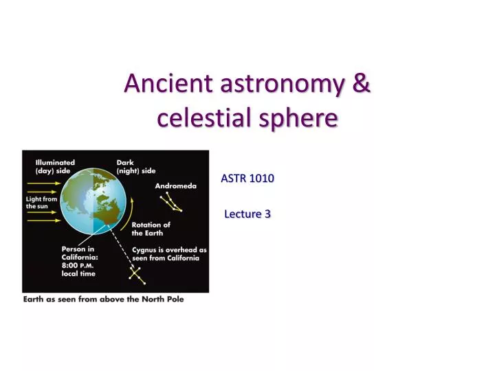 ancient astronomy celestial sphere