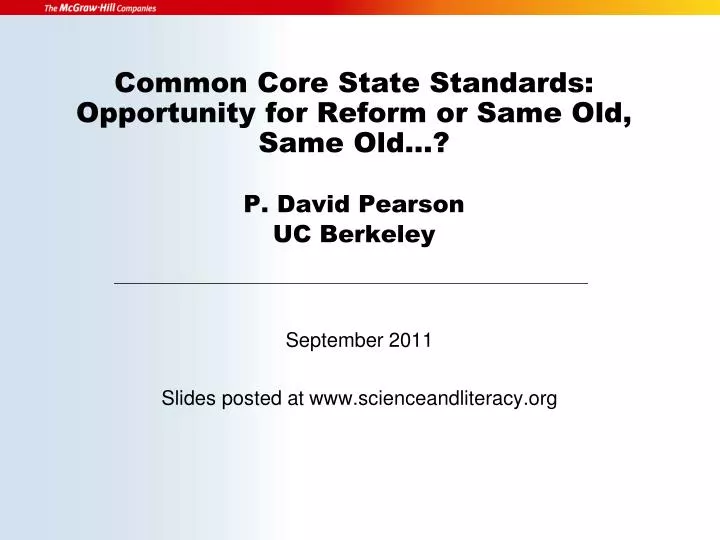 september 2011 slides posted at www scienceandliteracy org