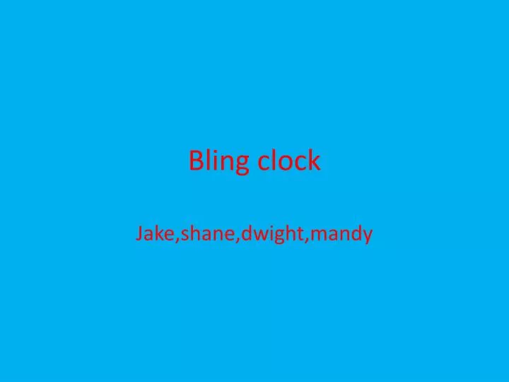 bling clock