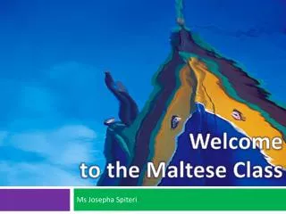 Welcome to the Maltese Class