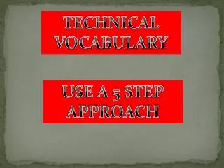 TECHNICAL VOCABULARY