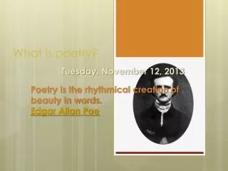 What is poetry?