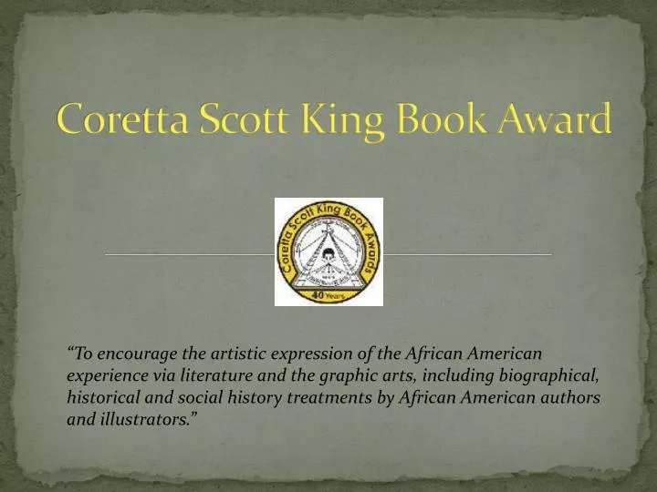 PPT Coretta Scott King Book Award PowerPoint Presentation, free