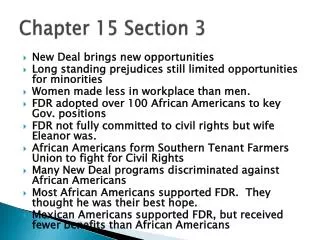 Chapter 15 Section 3