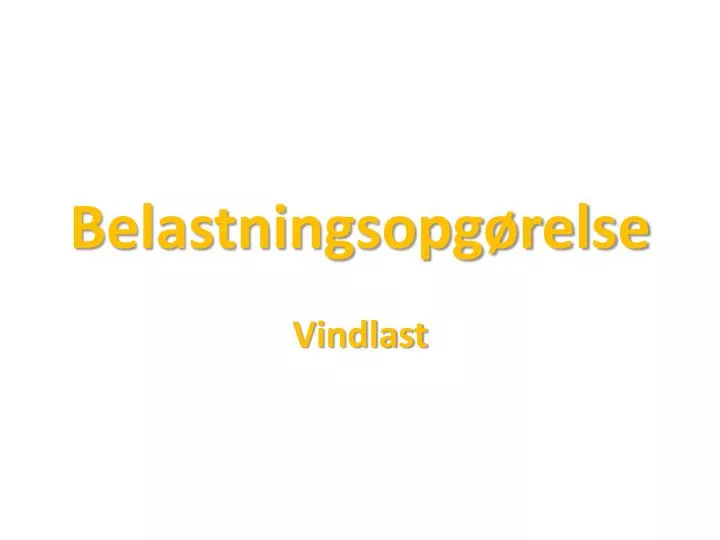 belastningsopg relse