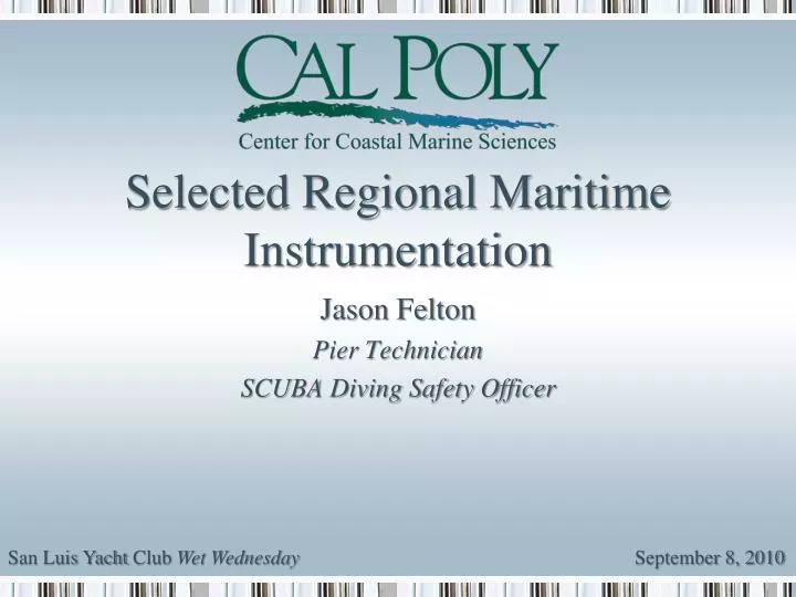selected regional maritime instrumentation