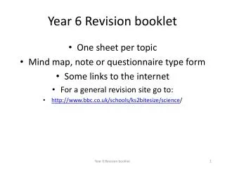 year 6 revision booklet