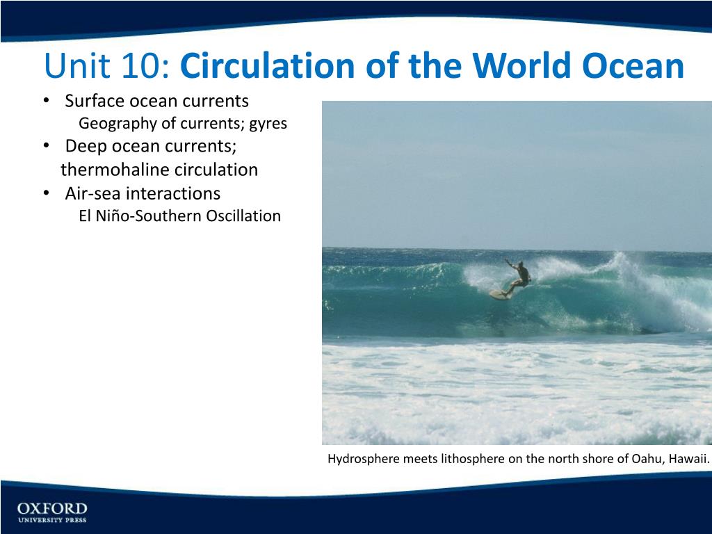 PPT - Unit 10: Circulation of the World Ocean Surface ocean currents ...
