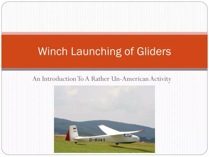 winch launching of gliders