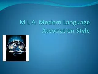 m l a modern language association style