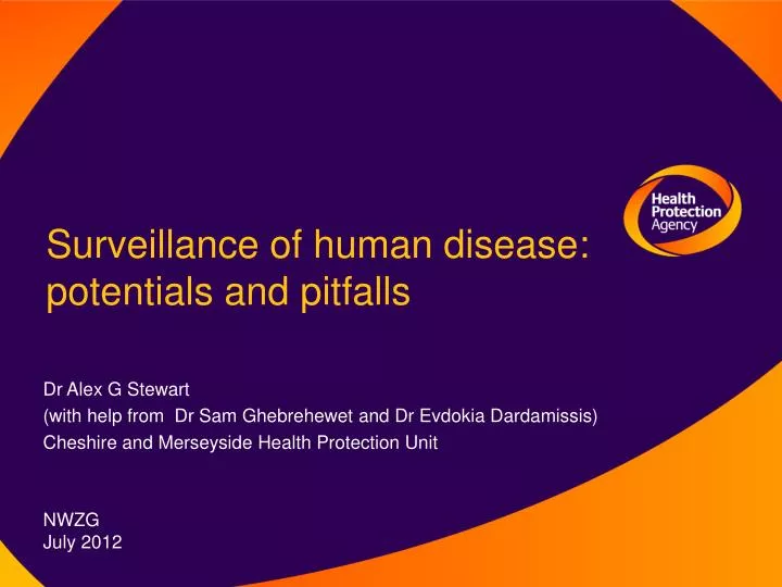 surveillance of human disease potentials and pitfalls