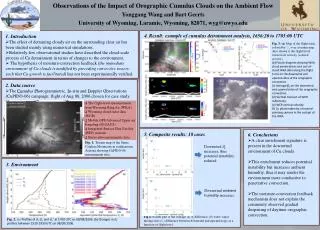 Observations of the Impact of Orographic Cumulus Clouds on the Ambient Flow