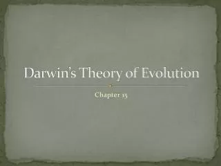 darwin s theory of evolution