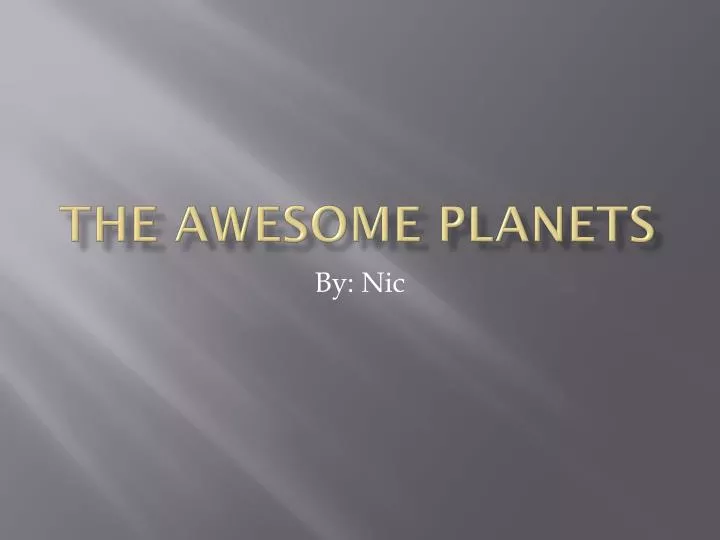 the awesome planets