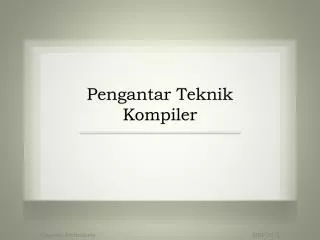 Pengantar Teknik Kompiler