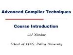 Advanced Compiler Techniques